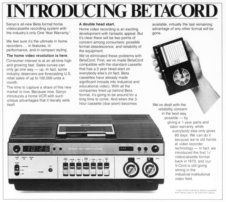 Sanyo Betas